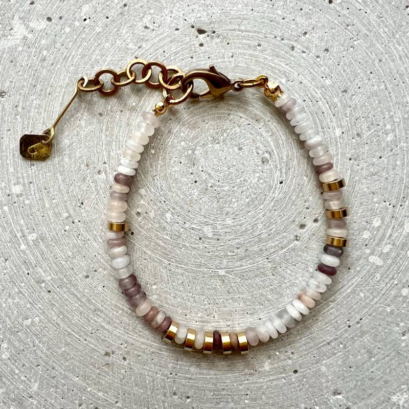 Quarz Armband, Schlichtes Stein Handgemachtes Perlenarmband, Anpassbare Länge Quarz Armband, Schlichtes Stein Handgemachtes Perlenarmband, Anpassbare Länge von gudbling