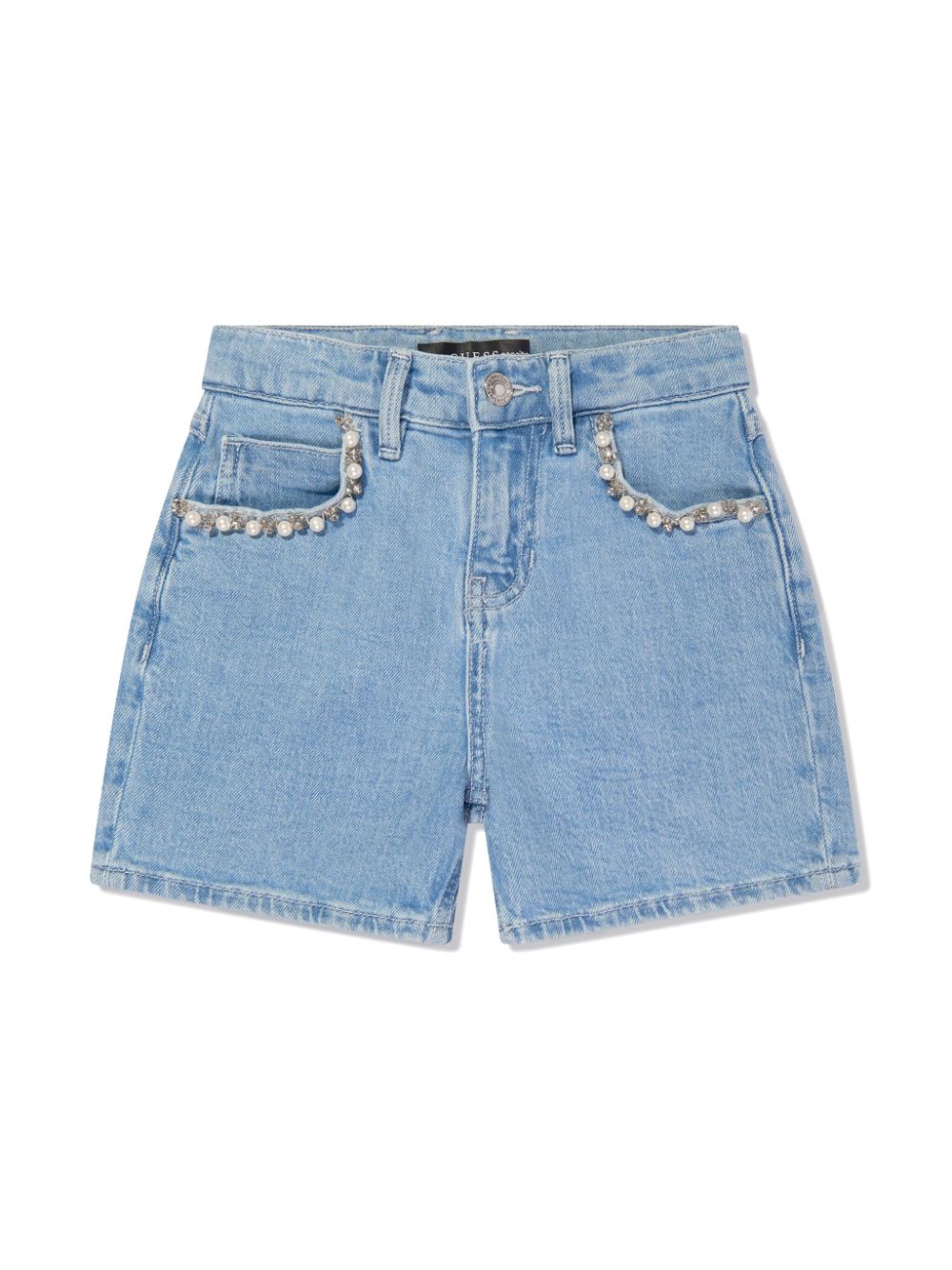 guess kids Verzierte Jeans-Shorts - Blau von guess kids