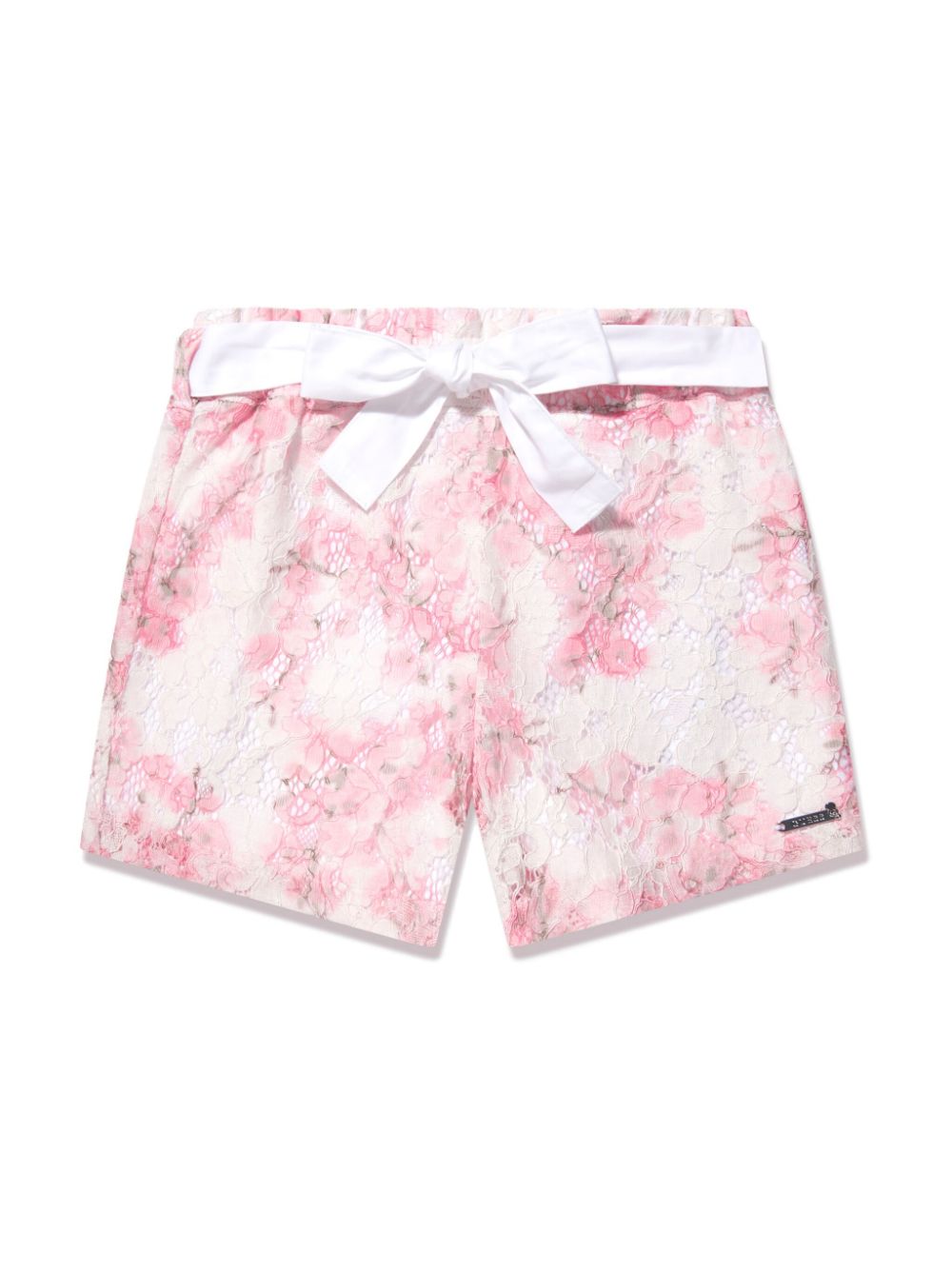 guess kids Gürtel-Shorts aus Blumenspitze - Rosa von guess kids