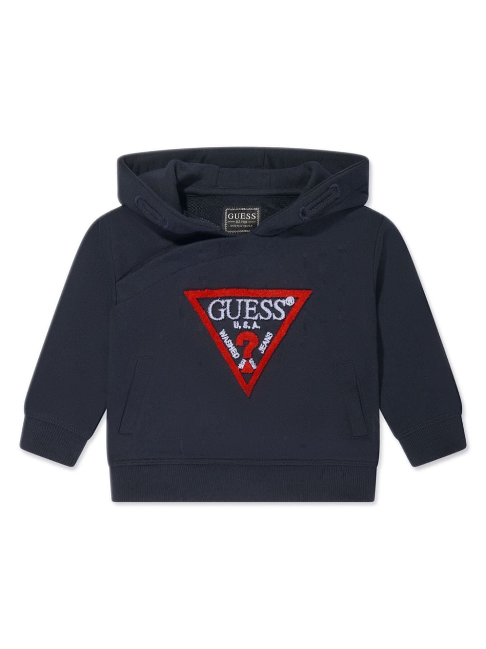 guess kids Hoodie mit Logo-Stickerei - Blau von guess kids