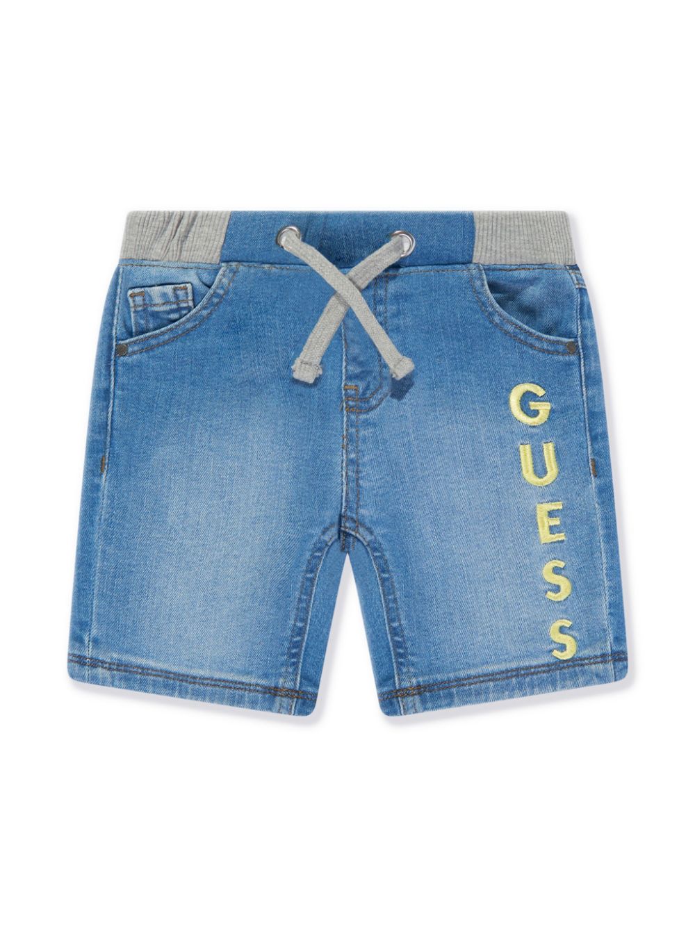 guess kids Jeans-Shorts mit Logo-Stickerei - Blau von guess kids