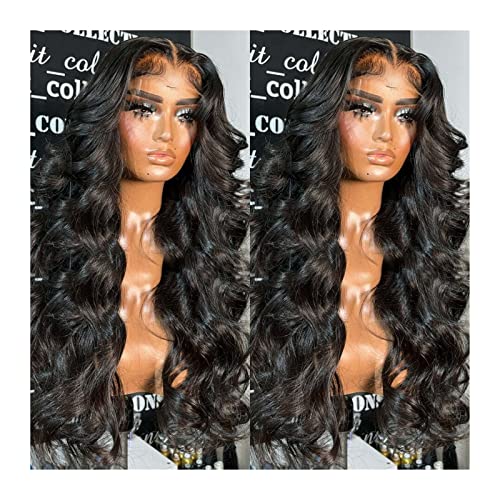 Perücken 13 x 6 transparente Spitze Frontal Perücke 30 Zoll Körperwelle Lace Front Echthaar Perücken 200 Dichte 4 x 4 5 x 5 Spitzenverschluss Perücken for Frauen Damenperücke(Color:5x5 Closure Wig,Siz von guiling-1986