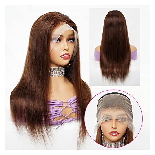 Perücken Glattes Remy-Haar Braune Spitzenfront-Perücke Echthaar-Perücken for Frauen Transparenter Spitzenverschluss 12-28 Zoll langes glattes Remy-Haar Damenperücke(Color:4x4 Lace Wig Brown,Size:20 in Perücken Glattes Remy-Haar Braune Spitzenfront-Perücke Echthaar-Perücken for Frauen Transparenter Spitzenverschluss 12-28 Zoll langes glattes Remy-Haar Damenperücke(Color:4x4 Lace Wig Brown,Size:20 in von guiling-1986