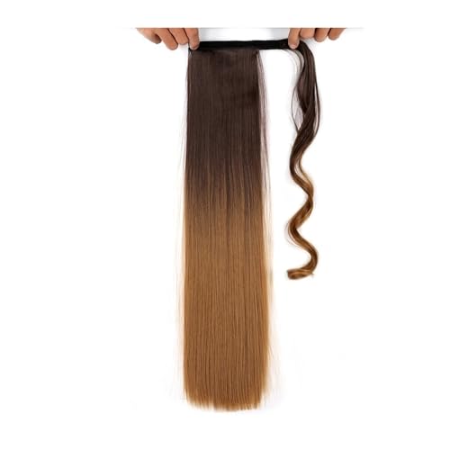 Pferdeschwanz Haarteil Lange, gerade Pferdeschwanz-Verlängerung, 55,9 cm, Wickel-Pferdeschwanz, natürliche synthetische Haarverlängerungen, for Anklipsen, gerades Pferdeschwanz-Haarteil for Frauen Pfe von guiling-1986