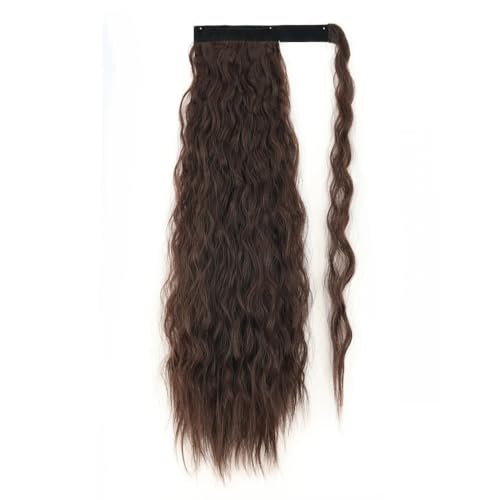 Pferdeschwanz Haarteil Pferdeschwanz-Extensions, 22/34 Zoll langer Afro-Locken-Wickel-Pferdeschwanz, lockiges, gewelltes synthetisches Haarteil for Frauen, gefälschte Pferdeschwänze, Clip-in-Haarverlä von guiling-1986