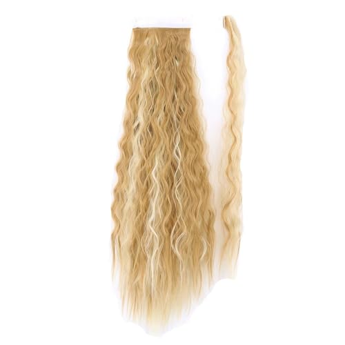 Pferdeschwanz Haarteil Pferdeschwanz-Extensions, 22/34 Zoll langer Afro-Locken-Wickel-Pferdeschwanz, lockiges, gewelltes synthetisches Haarteil for Frauen, gefälschte Pferdeschwänze, Clip-in-Haarverlä von guiling-1986