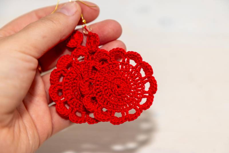 Gehäkelte Ohrringe, Weitere Farben Verfügbar von gull808