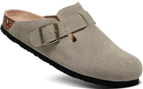 guoluofei Clogs für Damen, Clogs und Pantoletten mit Fußgewölbeunterstützung und verstellbarer Schnalle, Khaki, 39.5 EU guoluofei Clogs für Damen, Clogs und Pantoletten mit Fußgewölbeunterstützung und verstellbarer Schnalle, Khaki, 39.5 EU von guoluofei