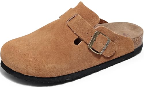 guoluofei Clogs für Damen, Pantoletten mit Fußgewölbeunterstützung und verstellbarer Schnalle, Kastanie, 40.5 EU guoluofei Clogs für Damen, Pantoletten mit Fußgewölbeunterstützung und verstellbarer Schnalle, Kastanie, 40.5 EU von guoluofei