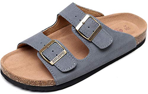 guoluofei Kork-Sandalen für Damen, mit Fußgewölbeunterstützung, bequeme Sommer-Strandsandalen für Damen/Mädchen/Damen, Leder-Slipper für Damen, GRAU, 4 guoluofei Kork-Sandalen für Damen, mit Fußgewölbeunterstützung, bequeme Sommer-Strandsandalen für Damen/Mädchen/Damen, Leder-Slipper für Damen, GRAU, 4 von guoluofei