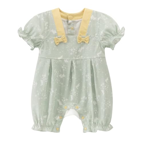 gurcooc Baby Mädchen Strampler Bow Kurzarm Bodysuit Floral Rüschen Jumpsuit Onesie Outfit Set, 3-18 Monate gurcooc Baby Mädchen Strampler Bow Kurzarm Bodysuit Floral Rüschen Jumpsuit Onesie Outfit Set, 3-18 Monate von gurcooc