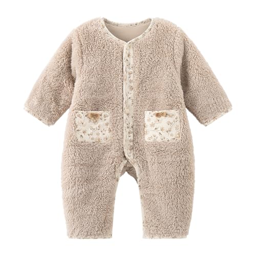 gurcooc Baby Mädchen Strampler Neugeborene Langarm Bodysuit Floral Bodysuit Jumpsuit Onesie Outfit Set, 3-24 Monate von gurcooc