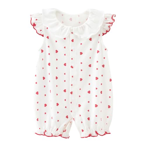 gurcooc Baby Mädchen Strampler ärmellos Bodysuit Rüschen Jumpsuit Sommer Body Onesie Outfit Set, 3-24 Monate gurcooc Baby Mädchen Strampler ärmellos Bodysuit Rüschen Jumpsuit Sommer Body Onesie Outfit Set, 3-24 Monate von gurcooc