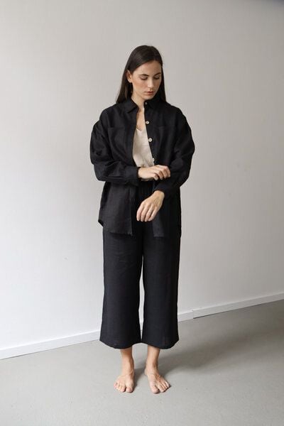 gust. Damen Oversized Hemdbluse aus Leinen - Oversized linen shirt - 100% Bio-Leinen von gust.