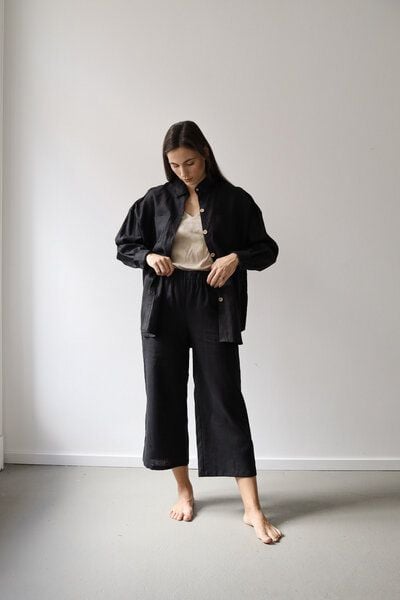 gust. Damen Weite Leinenhosen - Culotte - Linen trousers - 100% Bio-Leinen von gust.