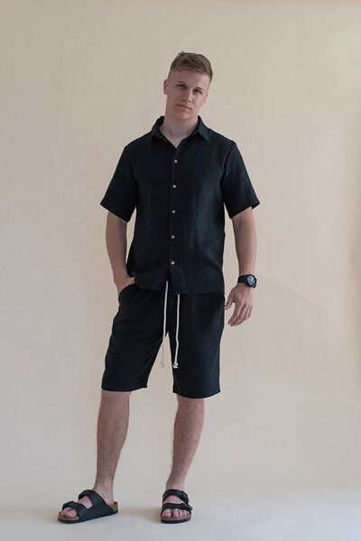 gust. Herren Leinenshorts - Linen loose shorts - 100% Bio-Leinen von gust.