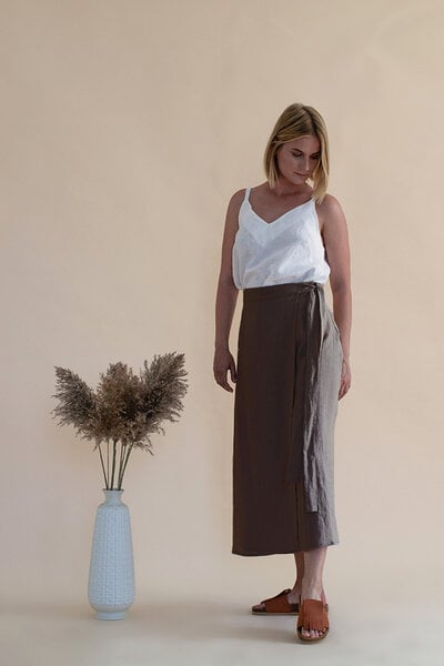 gust. Leinen-Wickelrock - Linen Wrap Skirt - 100% Bio-Leinen von gust.