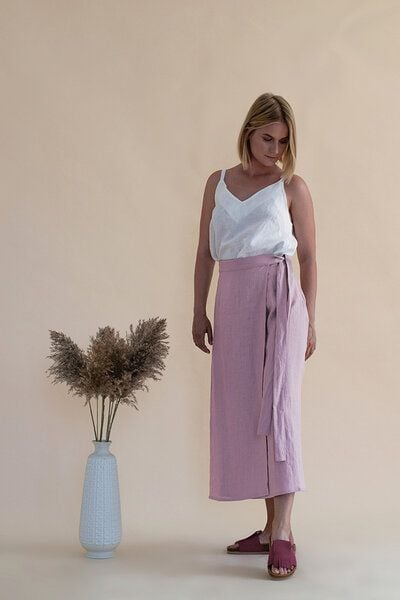 gust. Leinen-Wickelrock - Linen Wrap Skirt - 100% Bio-Leinen von gust.