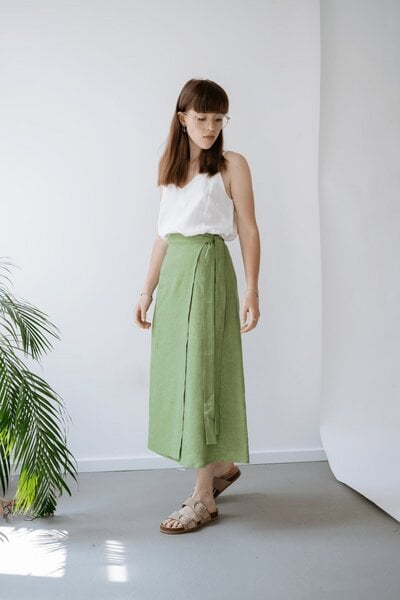 gust. Leinen-Wickelrock - Linen Wrap Skirt - 100% Bio-Leinen von gust.