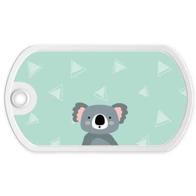 gutmarkiert – Personalisierter Taschenanhänger für Kinder – Personalisierter Anhänger mit Namen und Telefonnummer – Perfekt als Schlüselanhänger oder Kofferanhänger für Kinder – Koalabär von gutmarkiert