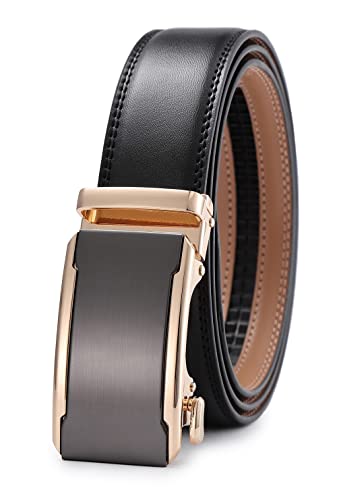 guvoosm Gürtel Herren,Leder Automatik Gürtel Für Herren Business Anzug -3,5cm Breite-2010-140-Black 251 von guvoosm