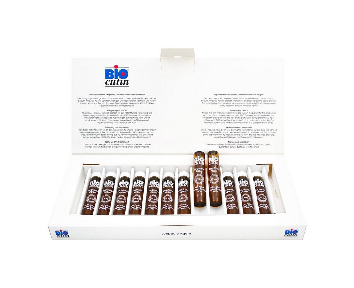 gw nature Cosmetics Haarkur BIOCUTIN® BEI HAARAUSFALL Regulator Agent 12x10mL - Haarwachstumskur, Ampullen von gw nature Cosmetics