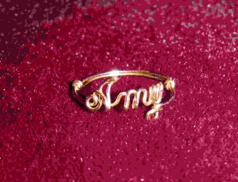 Verstellbare Wirework Name/Wort Ringe von gyldanscript