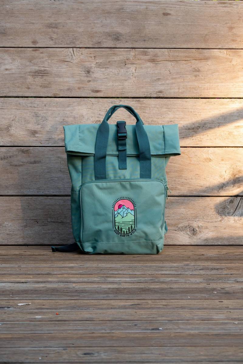 Wasserdichter Rucksack Reiserucksack Roll-Up-Rucksack Bestickter Für Sie Ihn von gypsypirate13