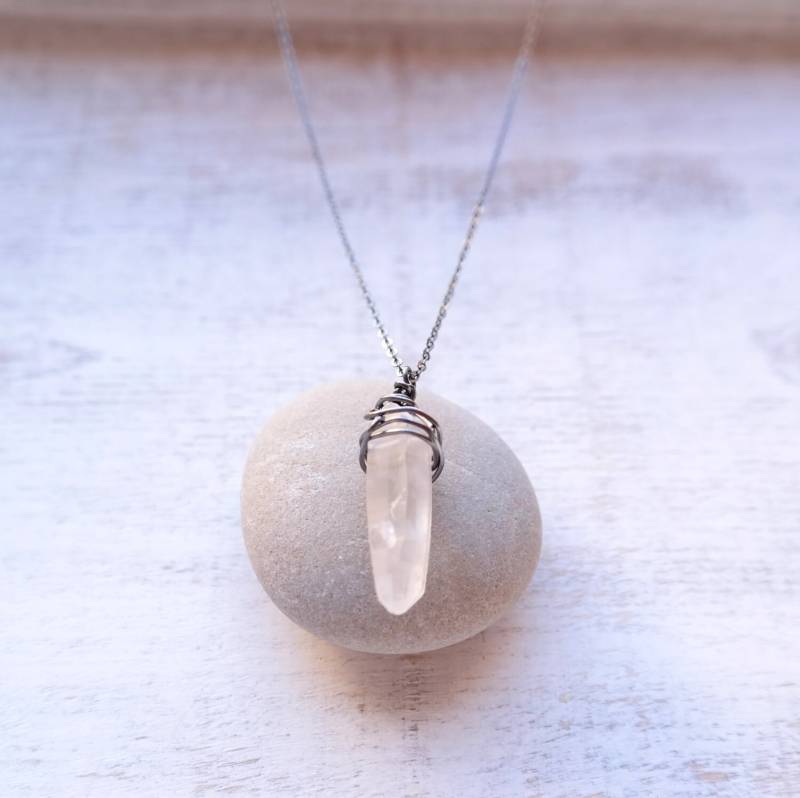 Lange Bergkristallkette von gypsysouljewellery