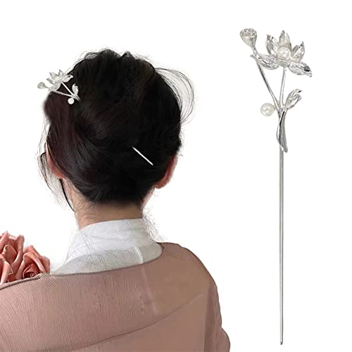 Haarstäbchen, Einfache Legierungs-Haar-Essstäbchen for Dutt, Metall-Haarnadel, antiker Stil, Haarstäbchen for Frauen und Mädchen, Haar-Styling(Style7) von hOnYbmq
