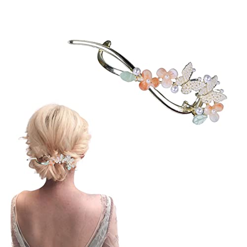 Haarstäbchen, French Twist N Clip, Haarspange, Haarspangen, Haarnadeln zur Haarknotenfixierung, Ein-Wort-Haarnadel-Haarspangen, Zubehör for Frauen und Mädchen(Style 11) von hOnYbmq