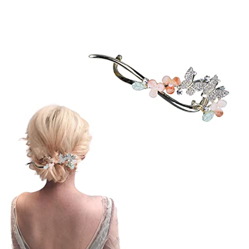 Haarstäbchen, French Twist N Clip, Haarspange, Haarspangen, Haarnadeln zur Haarknotenfixierung, Ein-Wort-Haarnadel-Haarspangen, Zubehör for Frauen und Mädchen(Style 12) von hOnYbmq