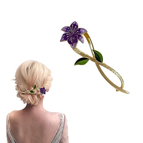 Haarstäbchen, French Twist N Clip, Haarspange, Haarspangen, Haarnadeln zur Haarknotenfixierung, Ein-Wort-Haarnadel-Haarspangen, Zubehör for Frauen und Mädchen(Style 4) von hOnYbmq