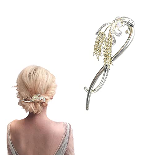 Haarstäbchen, French Twist N Clip, Haarspange, Haarspangen, Haarnadeln zur Haarknotenfixierung, Ein-Wort-Haarnadel-Haarspangen, Zubehör for Frauen und Mädchen(Style 6) von hOnYbmq