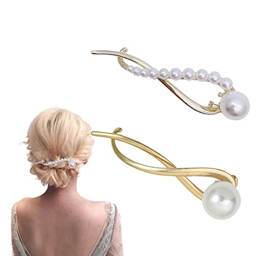 Haarstäbchen, French Twist N Clip, Haarspange, Schiebespangen, Schmetterlings-Haarstäbe, Haarnadel-Zubehör for Frauen und Mädchen(Style 4) von hOnYbmq