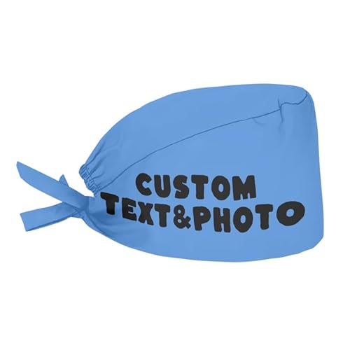 Personalisierte chirurgische Kappe mit individuellem Fototext, waschbar, Unisex, Duschhaube für medizinisches Spa, Salon, Männer und Frauen, wiederverwendbar von hadefa