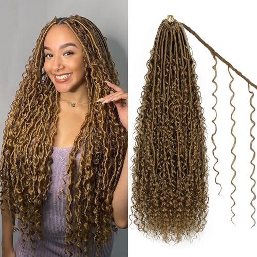 Haftaluv Boho-Kunsthaar, 9 Packungen, lange Göttin-Locks, 61 cm, Boho-Stil, weiche Locs mit gelockten Enden, vorgeschlungenes Bohemian-Häkelhaar für Damen, 61 cm, #27 Haftaluv Boho-Kunsthaar, 9 Packungen, lange Göttin-Locks, 61 cm, Boho-Stil, weiche Locs mit gelockten Enden, vorgeschlungenes Bohemian-Häkelhaar für Damen, 61 cm, #27 von haftaluv
