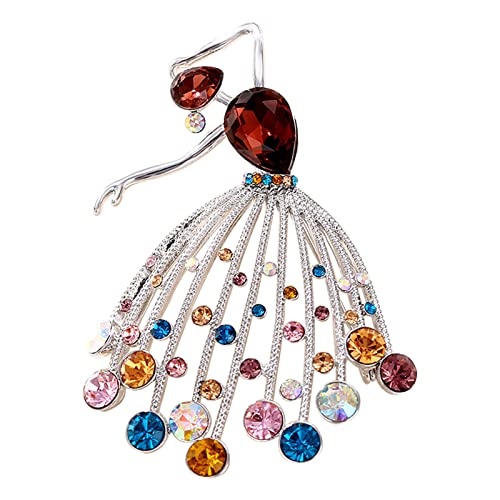 Brief für Weihnachten Strümpfe Tanzen Mädchen Ballett Schmuck Diamant Brosche Persönlichkeit Einfache Kleidung Zubehör Corsage Brosche Kleid Seide Schal Schnalle Pin Tasche Kleidung Hut Trend von hahuha