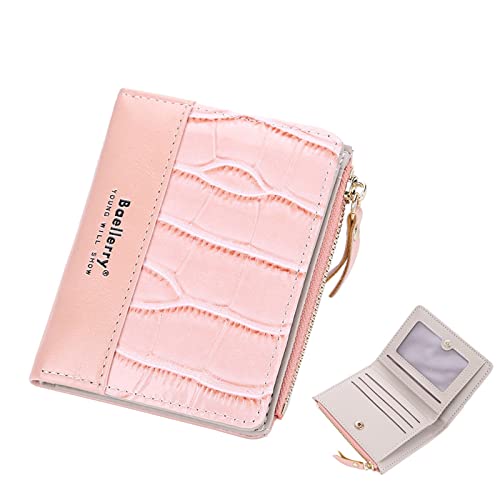 Große Brieftaschen für Frauen Casual Leder Frauen Schnalle Brieftaschen Kurze Taschen Reißverschluss Geldbörsen Leder Clutch Bag Herren Fronttasche Brieftasche von hahuha