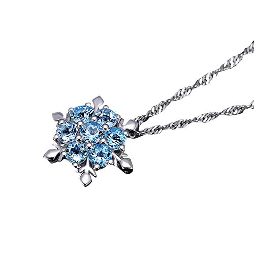 Initiale Perle Halskette Anhänger Party Strass Xmas Elegante 1PC Schneeflocke Halskette Chic Kristall Halsketten & Anhänger Einzelne Perlenkette, blau, Einheitsgröße, Modernes von hahuha