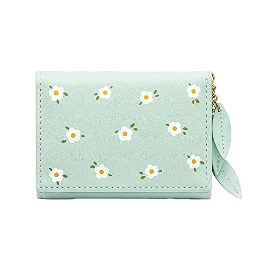 Küchenzubehör Damen Kleine Mode Blumendruck Geldbörse Multi Card ID Tasche Damen Geldbörse Mini Fronttasche Geldbörse Herren Lange Fly Pfirsich Leder Geldbörse von hahuha