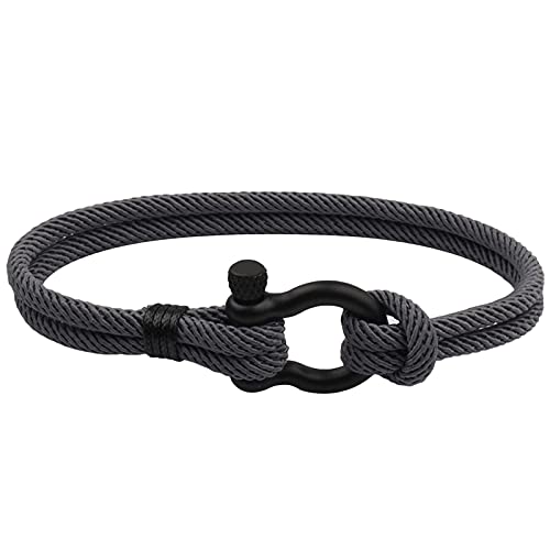 hahuha Armband Männer Edelstahl Serie Seil Armband Schmuck Grau Leben und Stahl Paar Handschlaufe der Umwelt Armbanduhr Bands Skelett Uhren für Männer, L, Einheitsgröße, Digital von hahuha