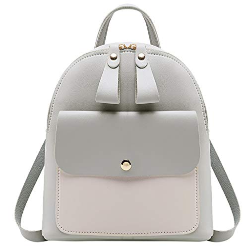 hahuha Niedlicher kleiner Rucksack Mobile Kleine Mode Brief Messenger Dame Rucksack Schultern Geldbörse Telefon Tasche Tasche, grau, One size von hahuha