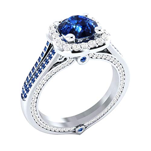 hahuha Ring, nicht personalisierbar, Metall, voller Diamant, mikroeingelegter Zirkon, weiblicher Ring, Schmuck, Geschenk, stapelbare Ringe für Damen, 36, Kupfer, Kein Edelstein von hahuha