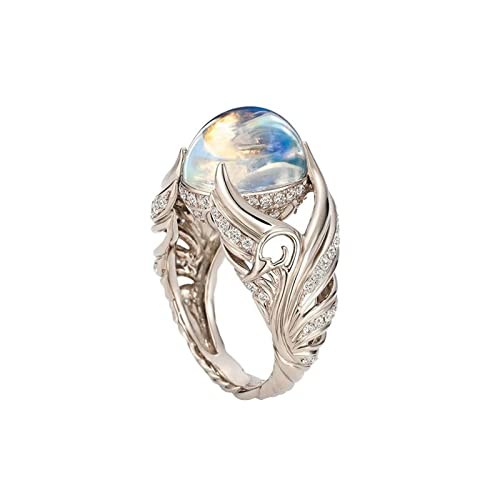 hahuha Ringe Niedlicher Zirkon Ring Verstellbar Angst Ring Unisex Ring mit Perlen Spinning Ring Kreativer Schmuck Verstellbare Passende Ringe, gold, A von hahuha