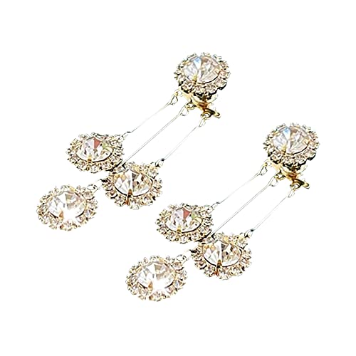 hahuha Von Quaste Luxus A High-End Persönlichkeit Ohrringe Paar Blume Ohrringe Mode Licht Strass Einfache Temperament Ohrringe Ohrstecker für Frauen Pack, mehrfarbig, Einheitsgröße, Quaste von hahuha