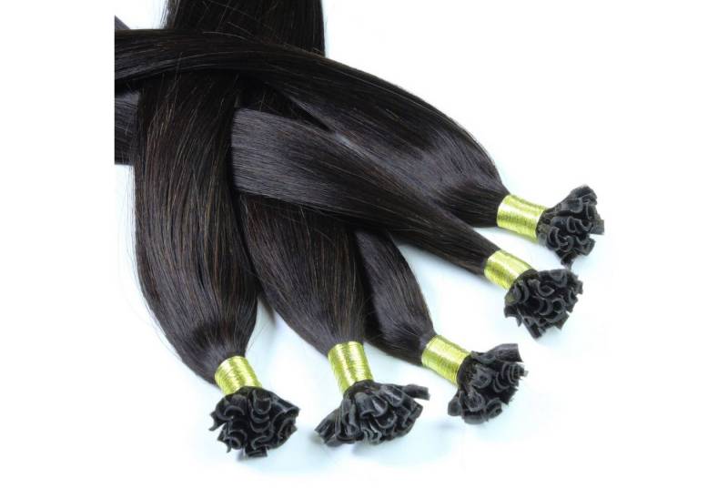 hair2heart Echthaar-Extension Bonding Extensions - glatt #4/0 Dunkelbraun 0.5g 40cm von hair2heart