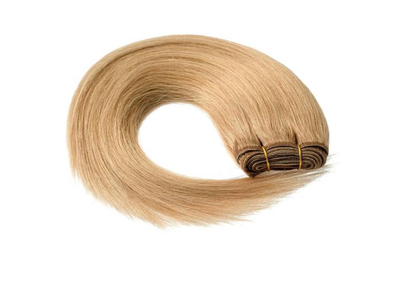 hair2heart Echthaar-Extension Glatte Echthaartresse #9/31 Lichtblond Gold-Asch 40cm von hair2heart