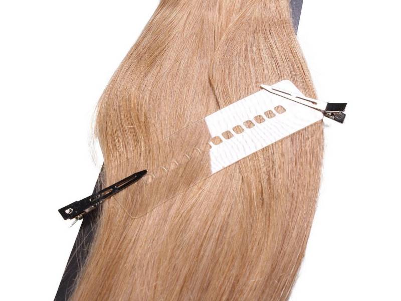 hair2heart Echthaar-Extension Große Extensions Schablone von hair2heart
