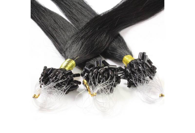hair2heart Echthaar-Extension Microring Loops - glatt #2/0 Schwarz 0.5g 60cm hair2heart Echthaar-Extension Microring Loops - glatt #2/0 Schwarz 0.5g 60cm von hair2heart